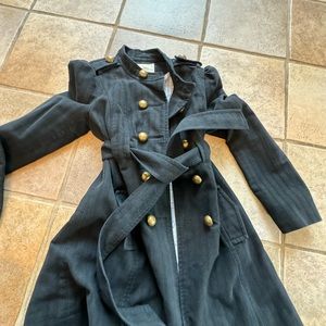Cotton Anthropologie (Cartonierre belted trench coat- Lined- warm